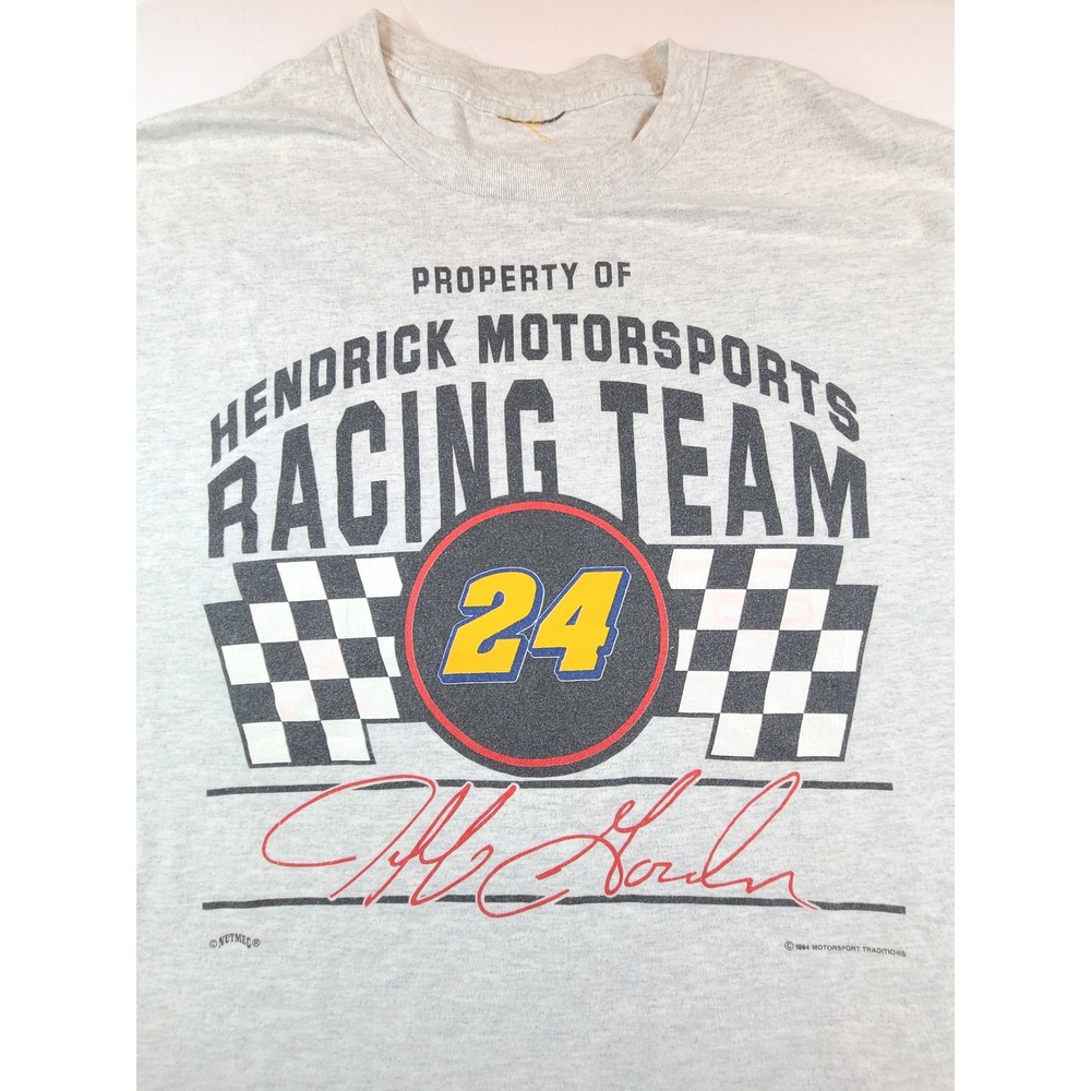 Vintage 1994 Jeff Gordon Nutmeg Mills NASCAR T-Shirt 2XL Hendrick Motorsports 24